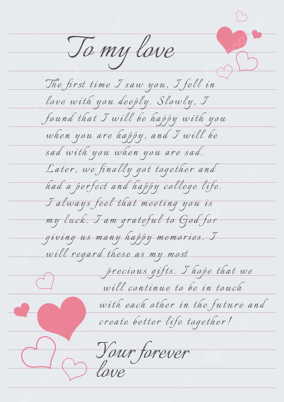 online love letter template