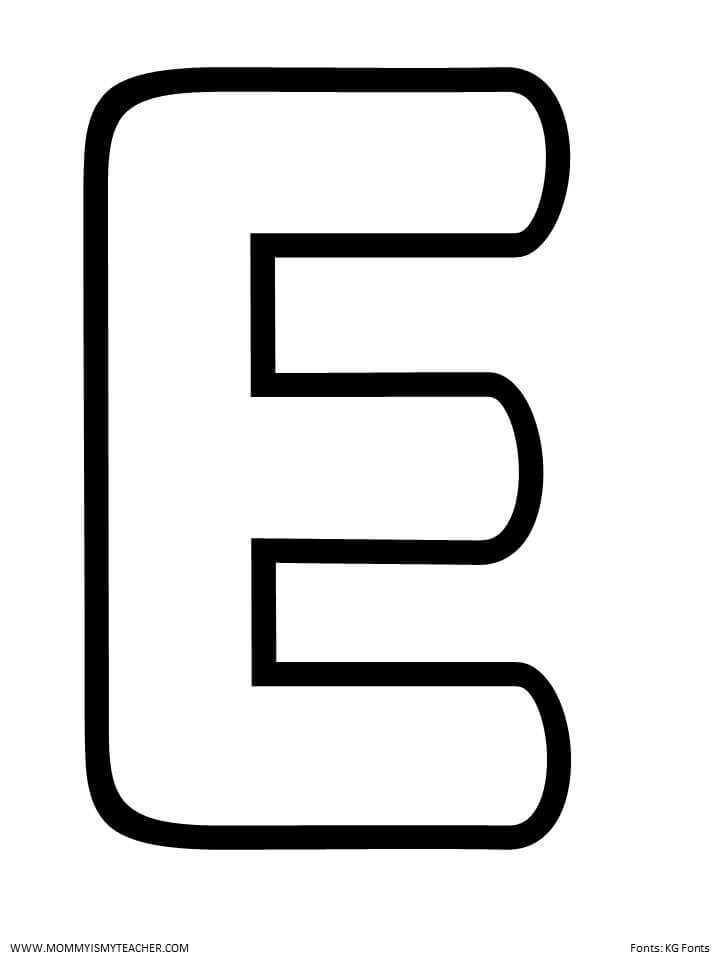 capital letter e template