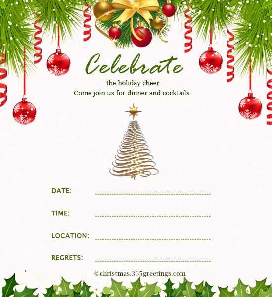 invitation letter for christmas party template