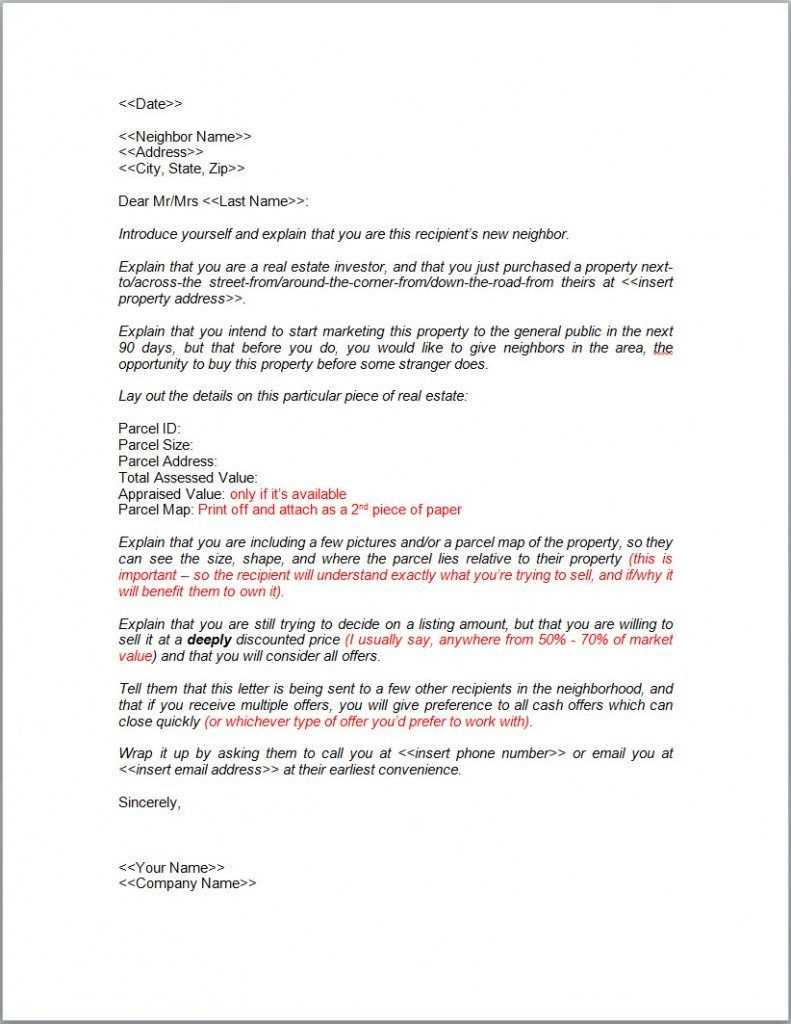 real estate introduction letter template