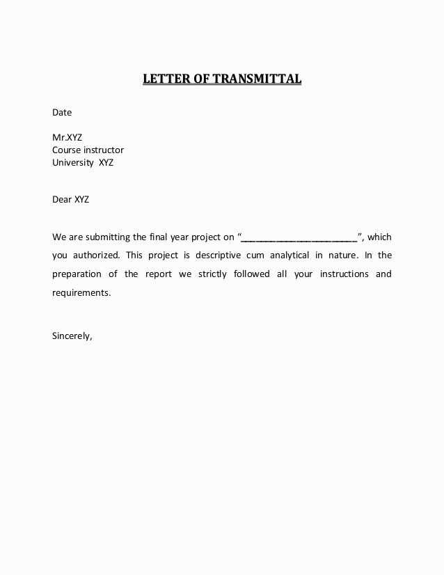 proposal transmittal letter template