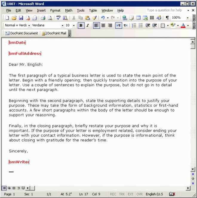 rec letter email template