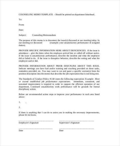 letter of counseling template air force