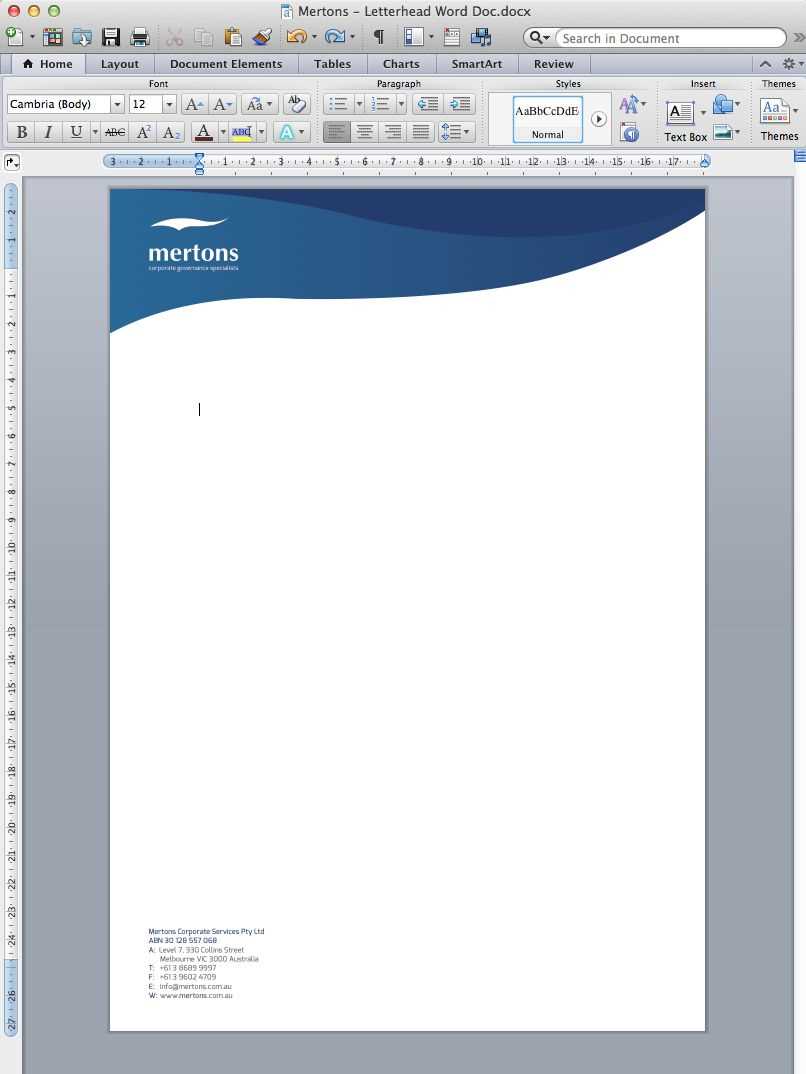 office word letter template