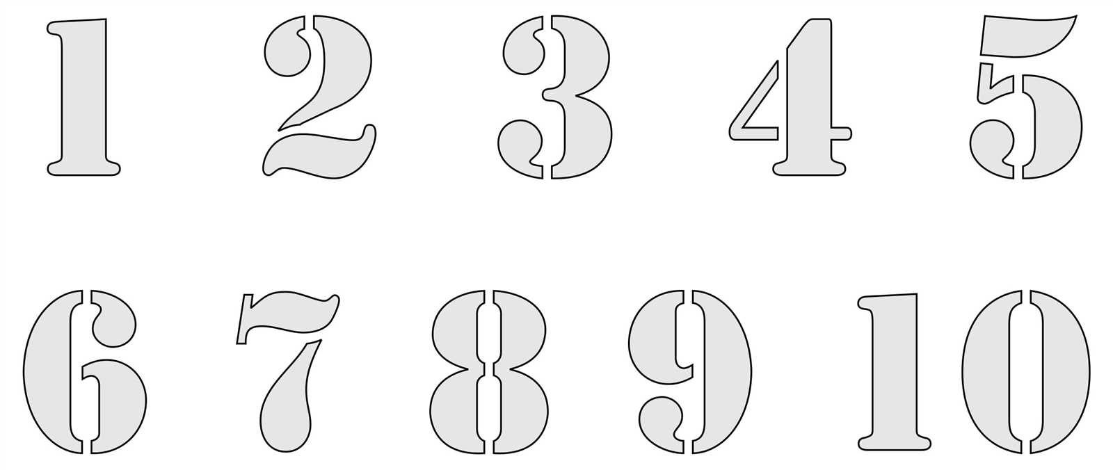 trend letter and number templates