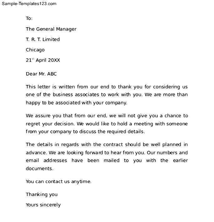 general thank you letter template