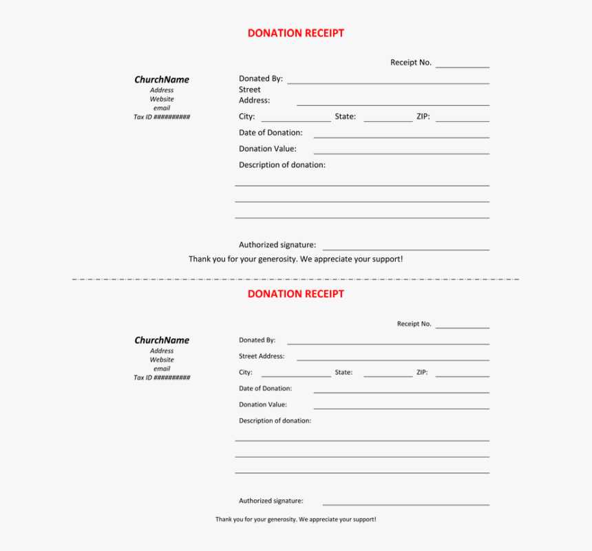 template for donation letter receipt