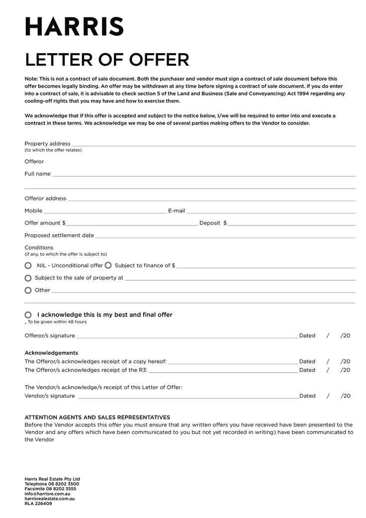 free real estate letter templates
