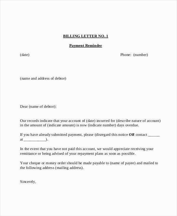 overdue invoice letter template