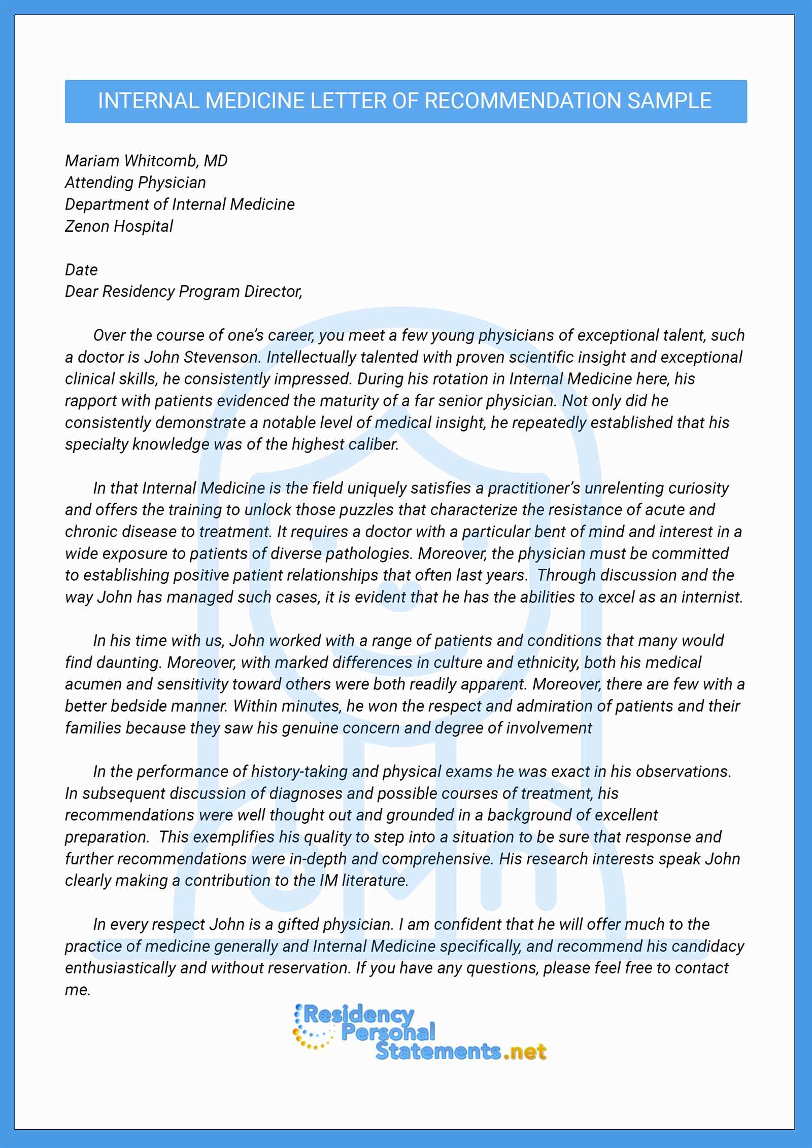 medical recommendation letter template