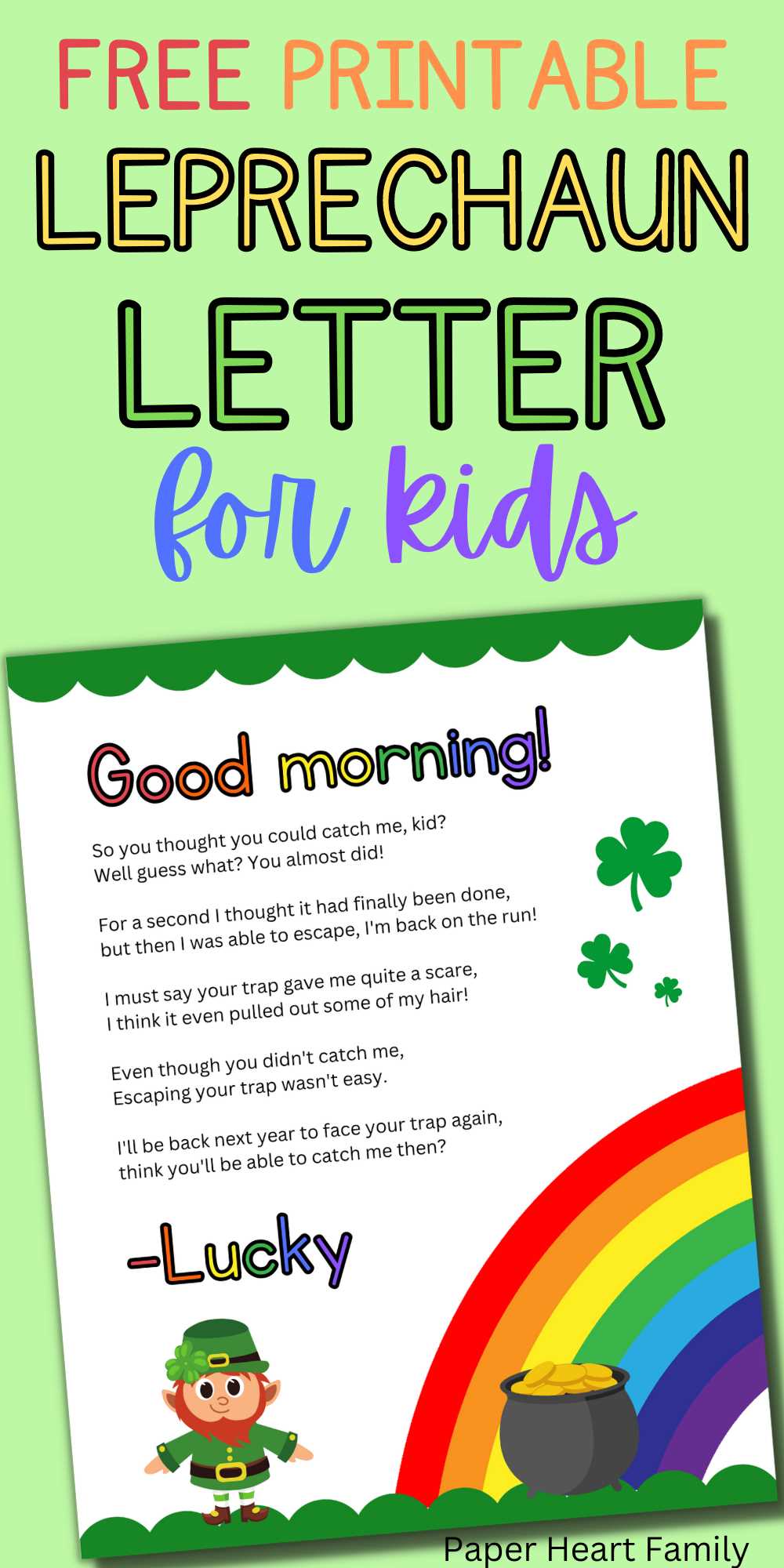leprechaun letter template