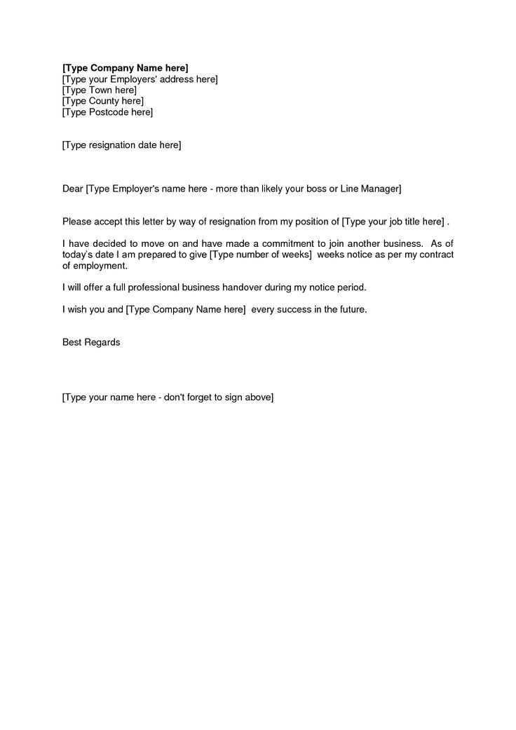 1 week notice letter template