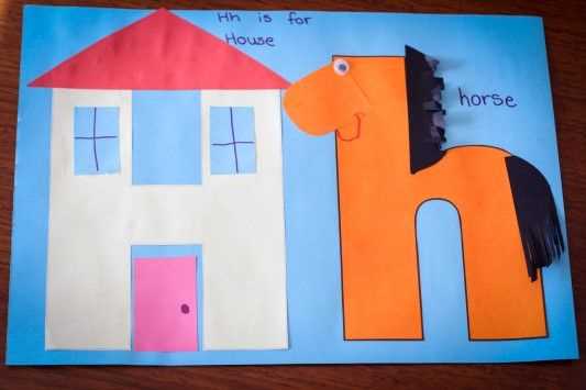 letter h craft template