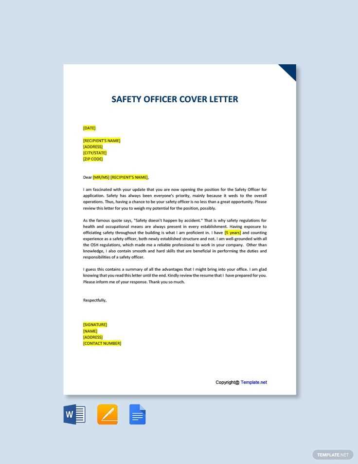 police officer cover letter template