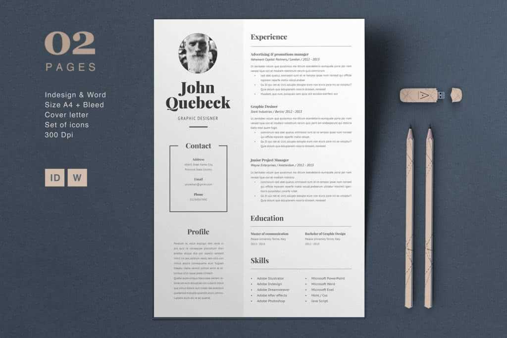 indesign cover letter template