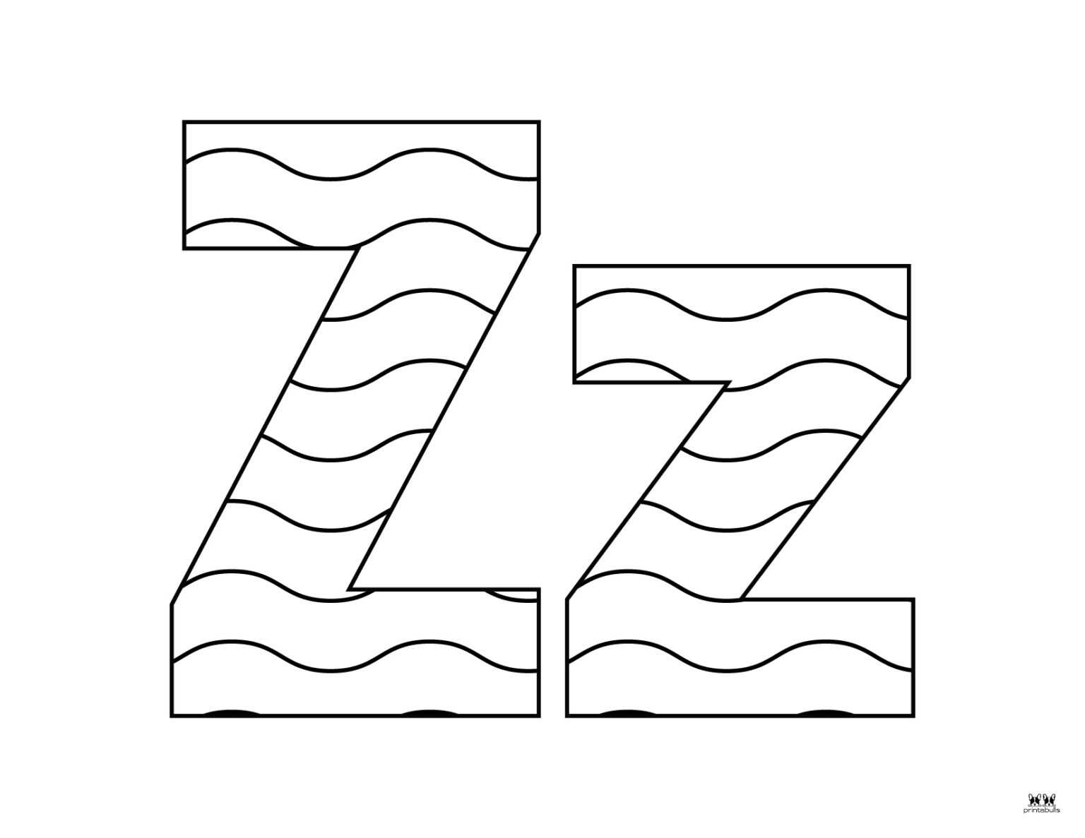 letter z template printable