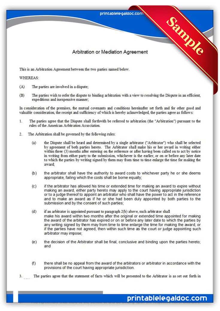 arbitration letter template