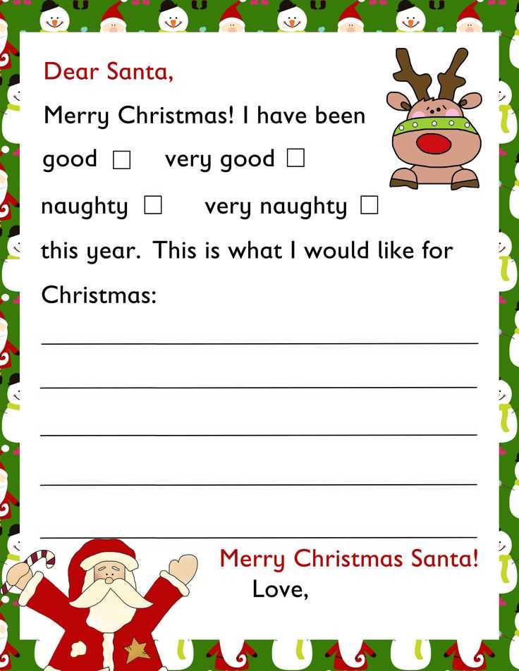 letter to santa writing template