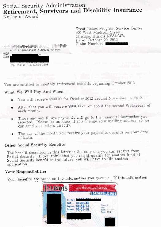 template social security award letter sample pdf