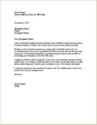 ms word letter template