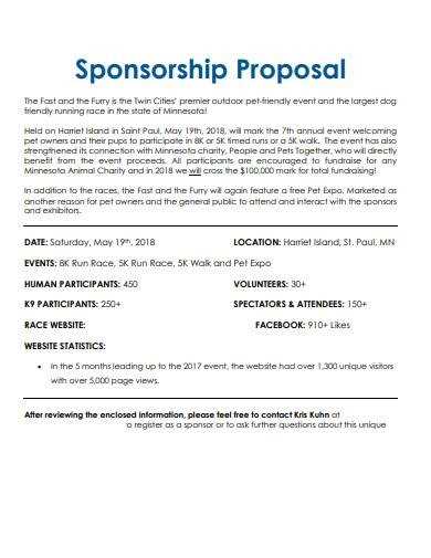 sponsorship proposal letter template