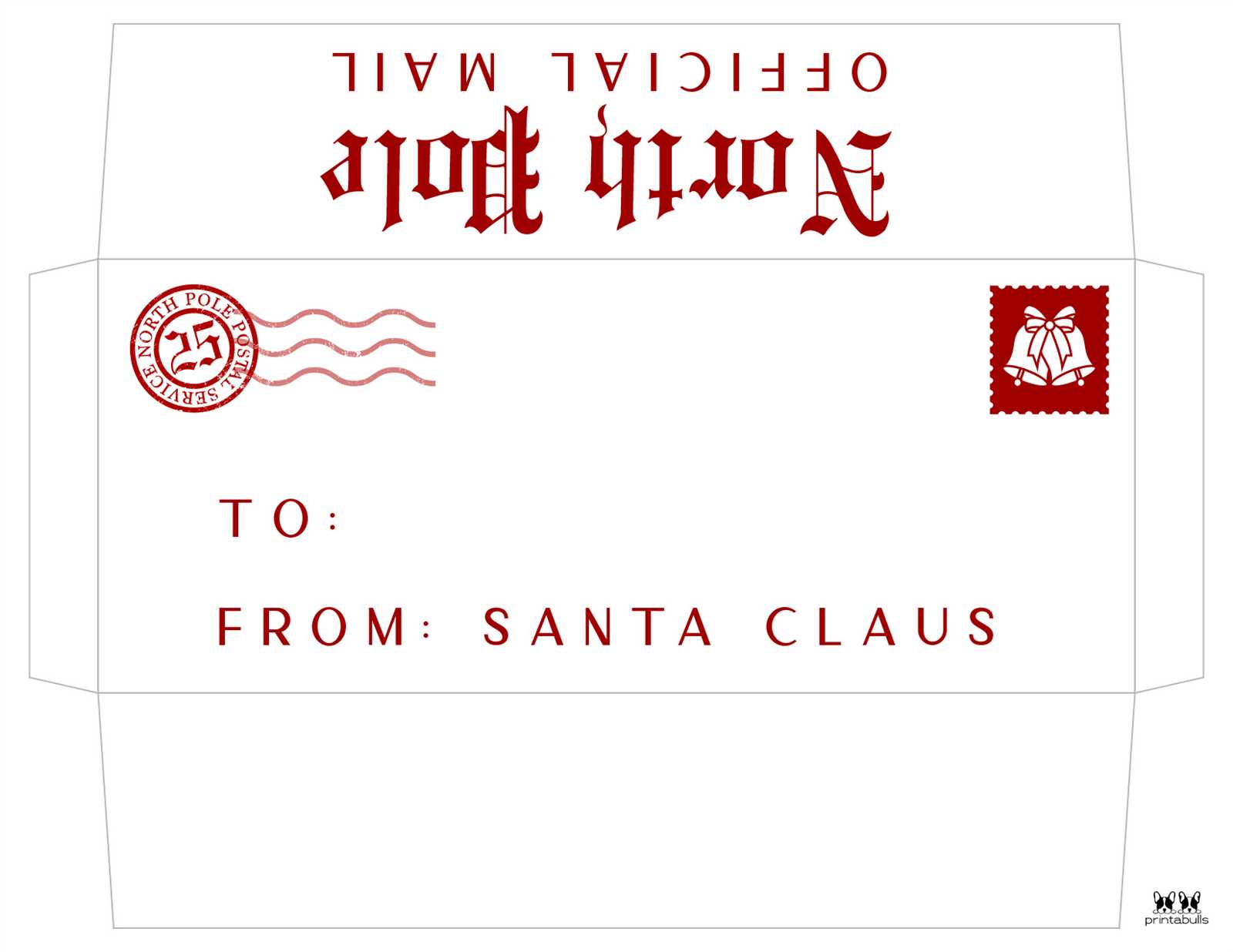 letter from santa envelope template printable