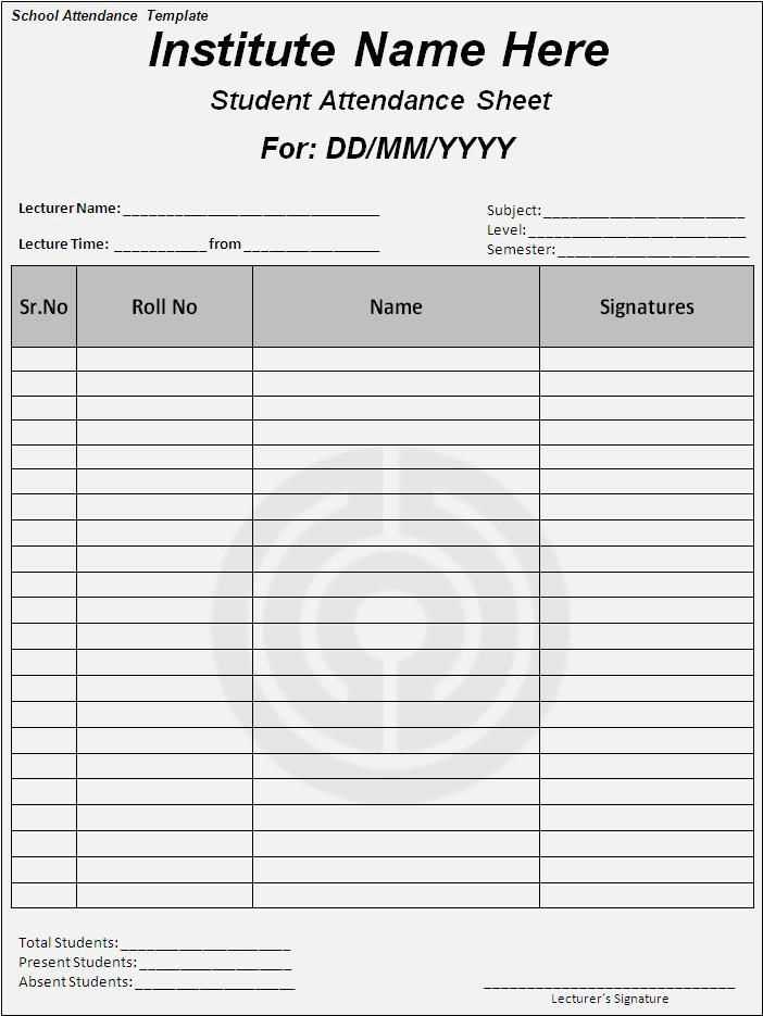 attendance letter template for schools