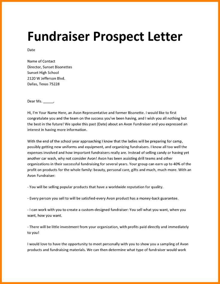 fundraiser proposal letter template