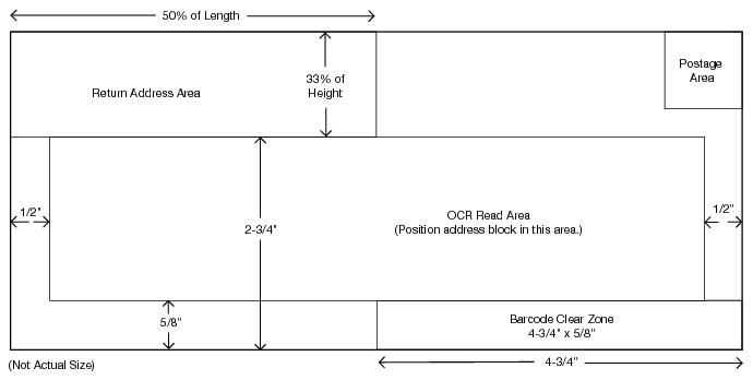 postage letter size template