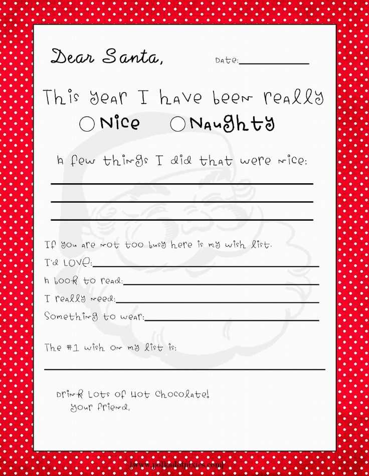 printable letter from santa template word