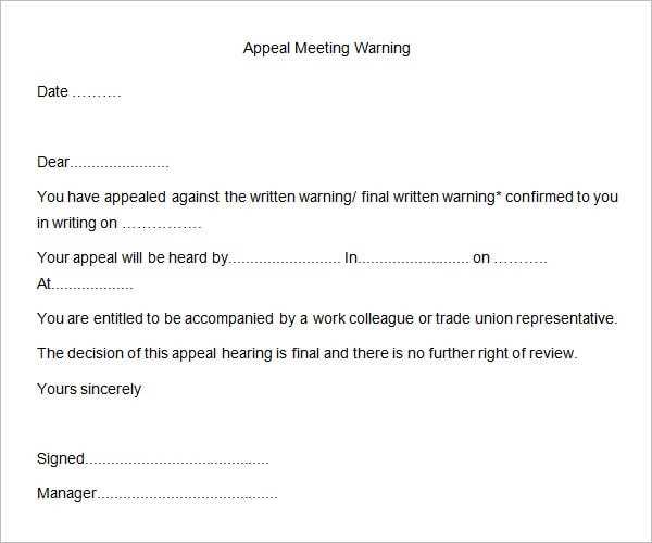 hr warning letter templates