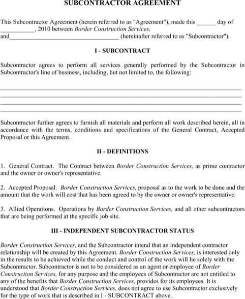 subcontractor warranty letter template