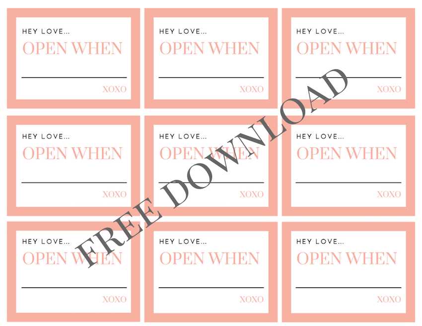 open when letter templates printable