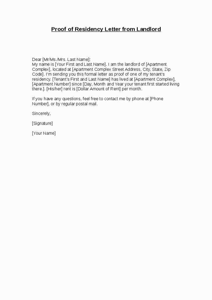 letter to residents template