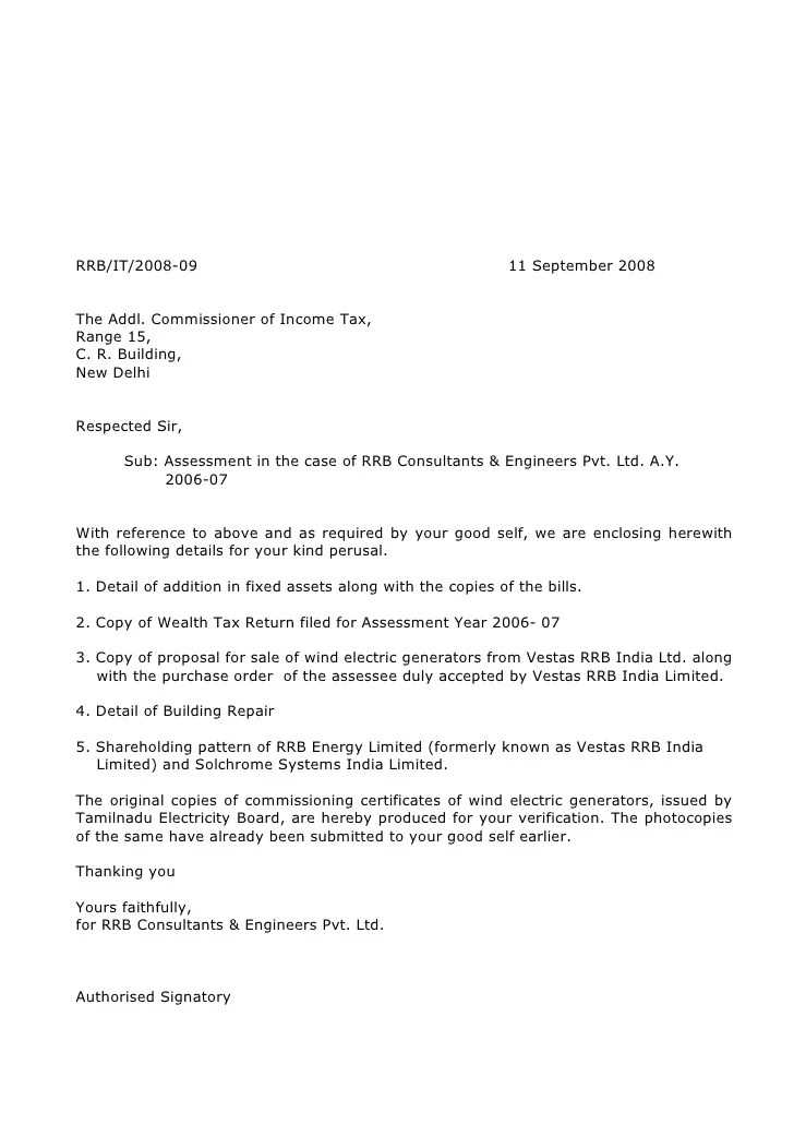 letter to commissioner template