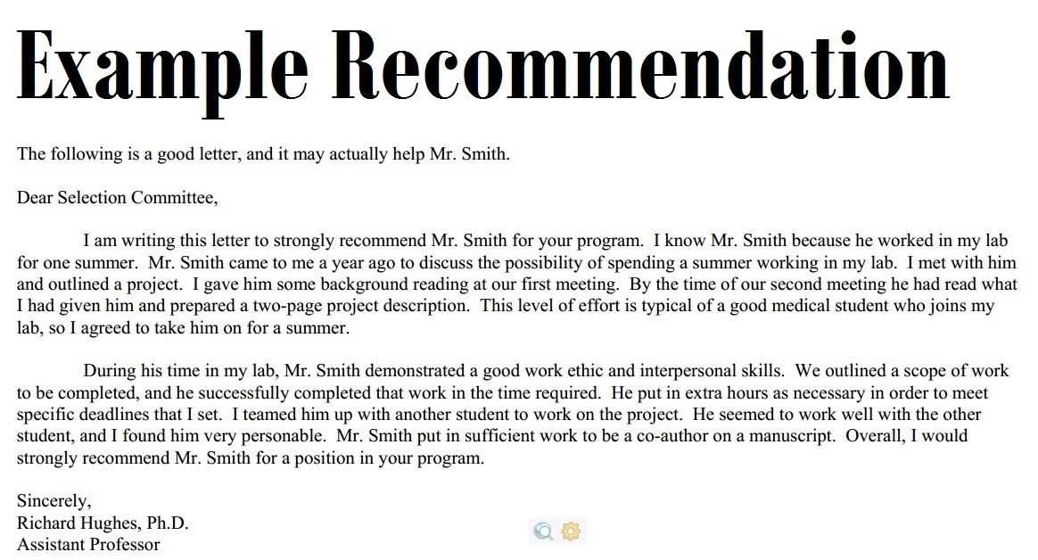 great letter of recommendation template