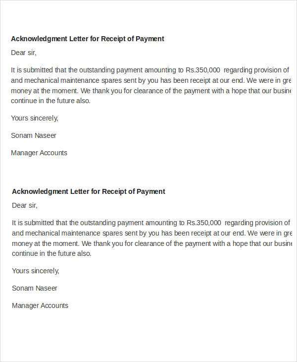 outstanding payment letter template