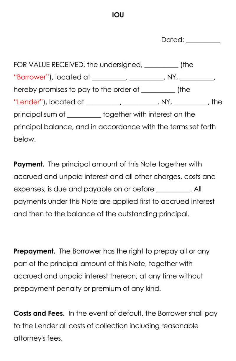 owed money letter template