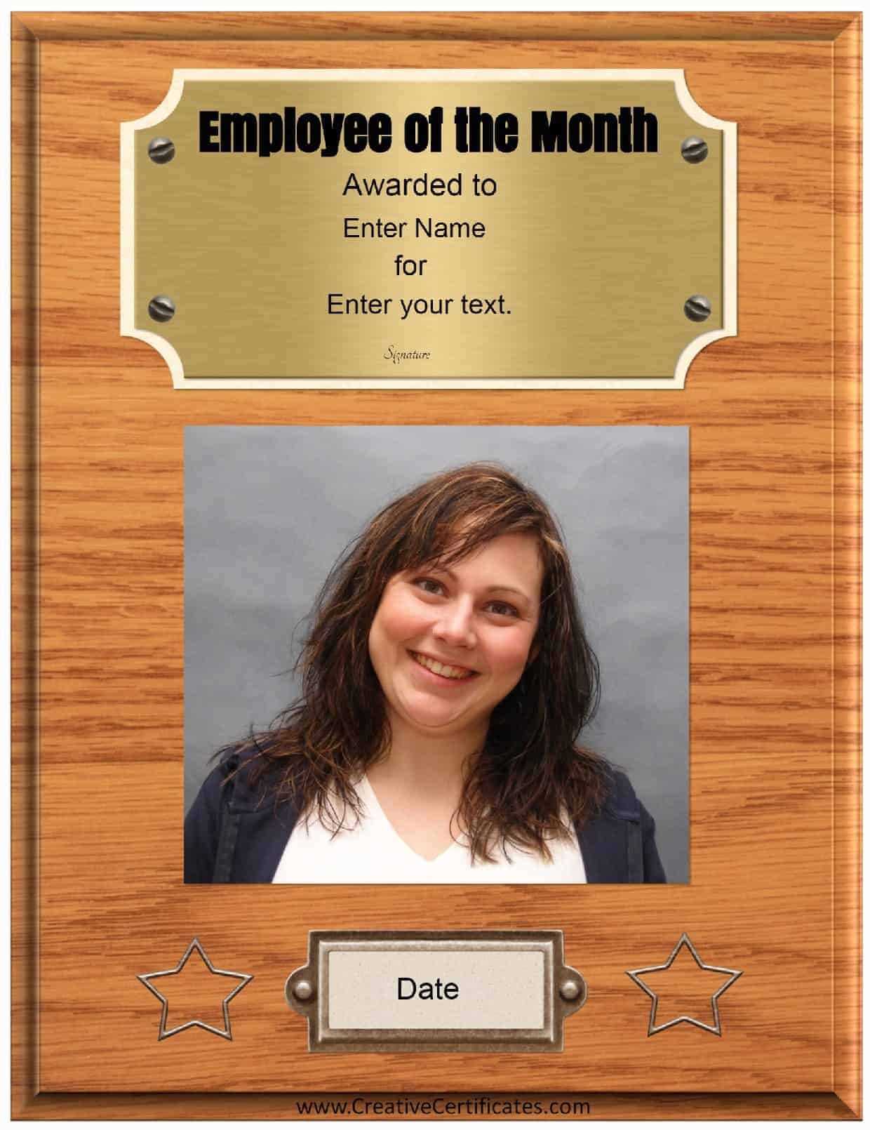 employee of the month template letter