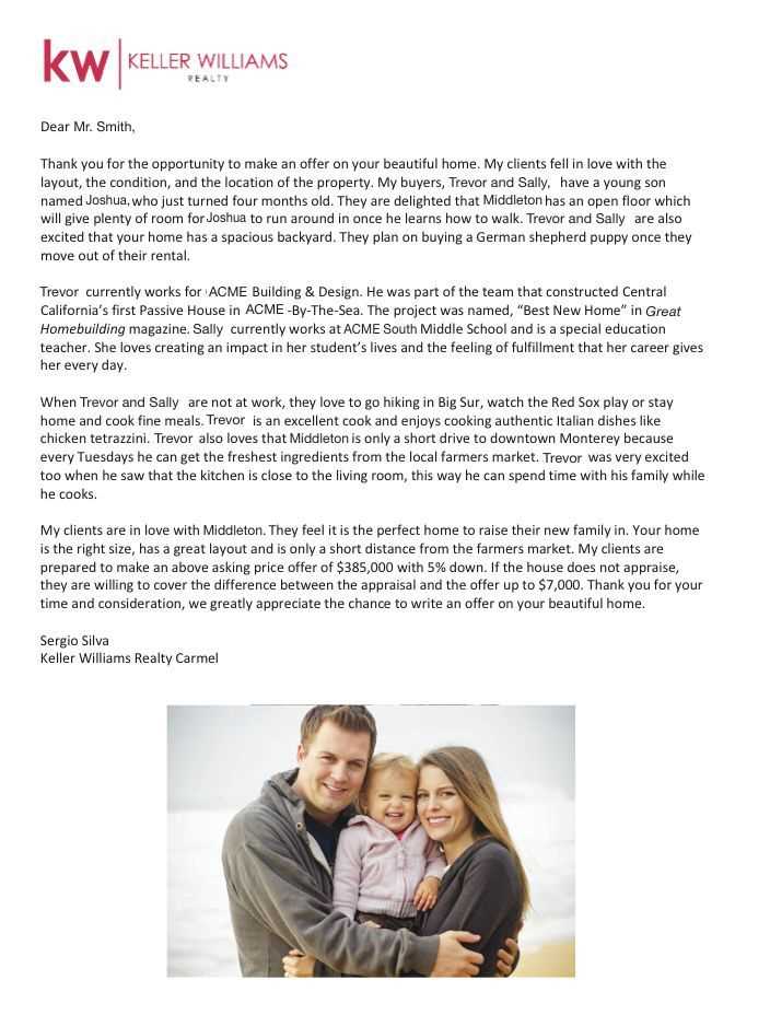 real estate love letter template