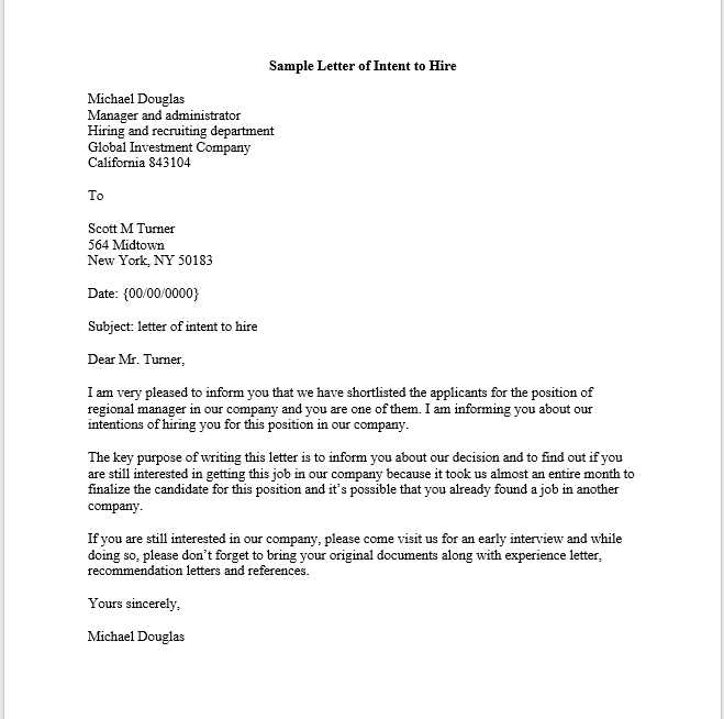 new hire letter template microsoft