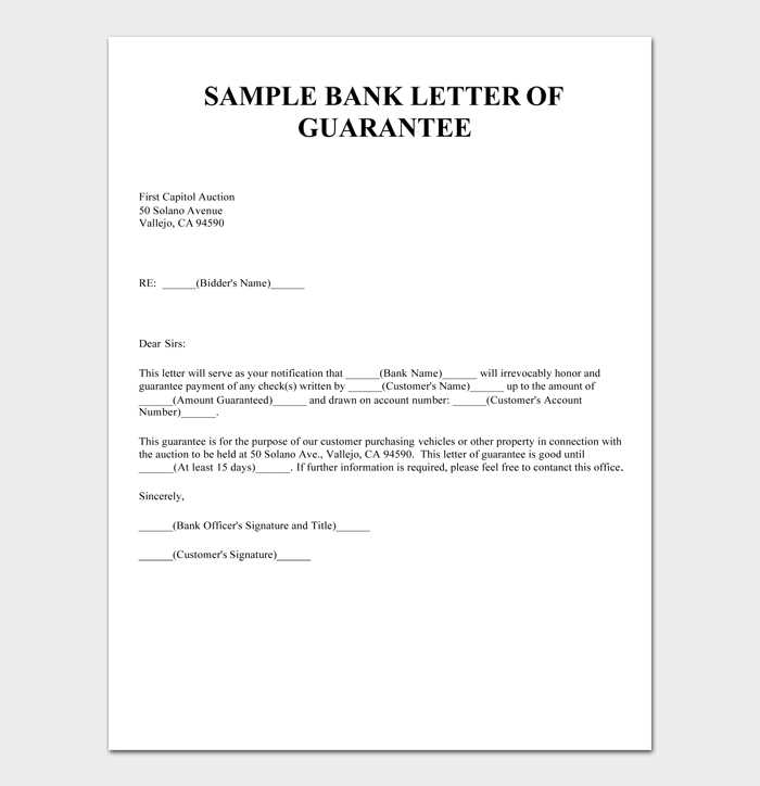 parent guarantee letter template