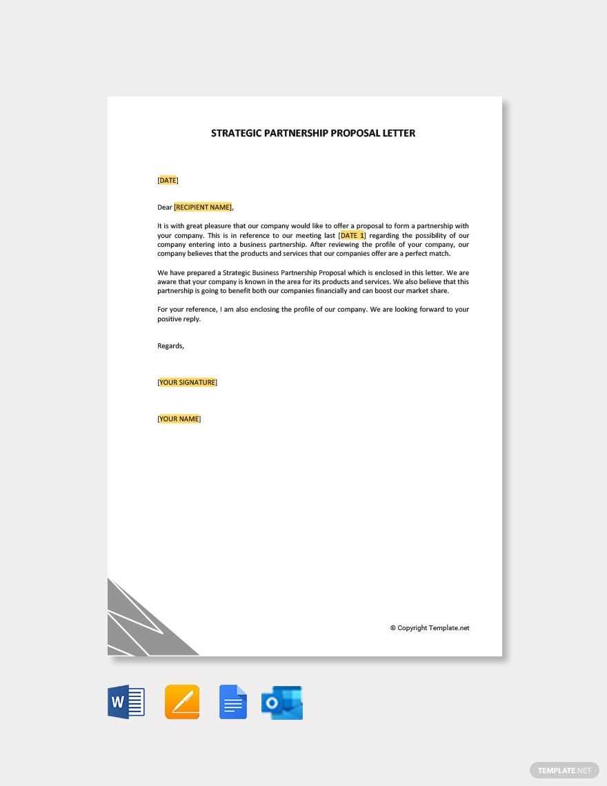 partnership letter template