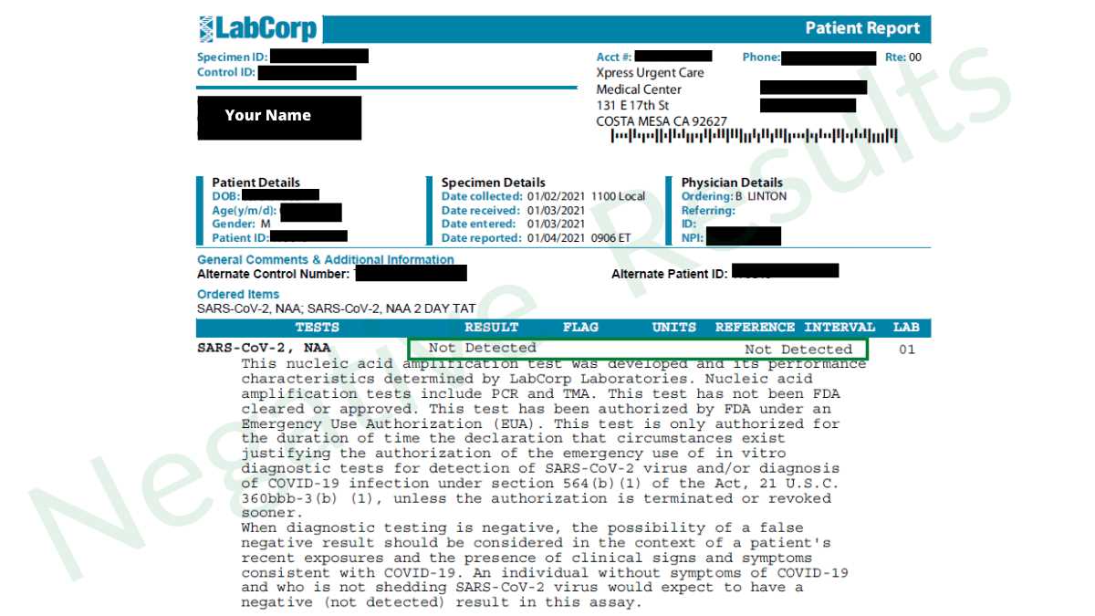 patient lab results letter template