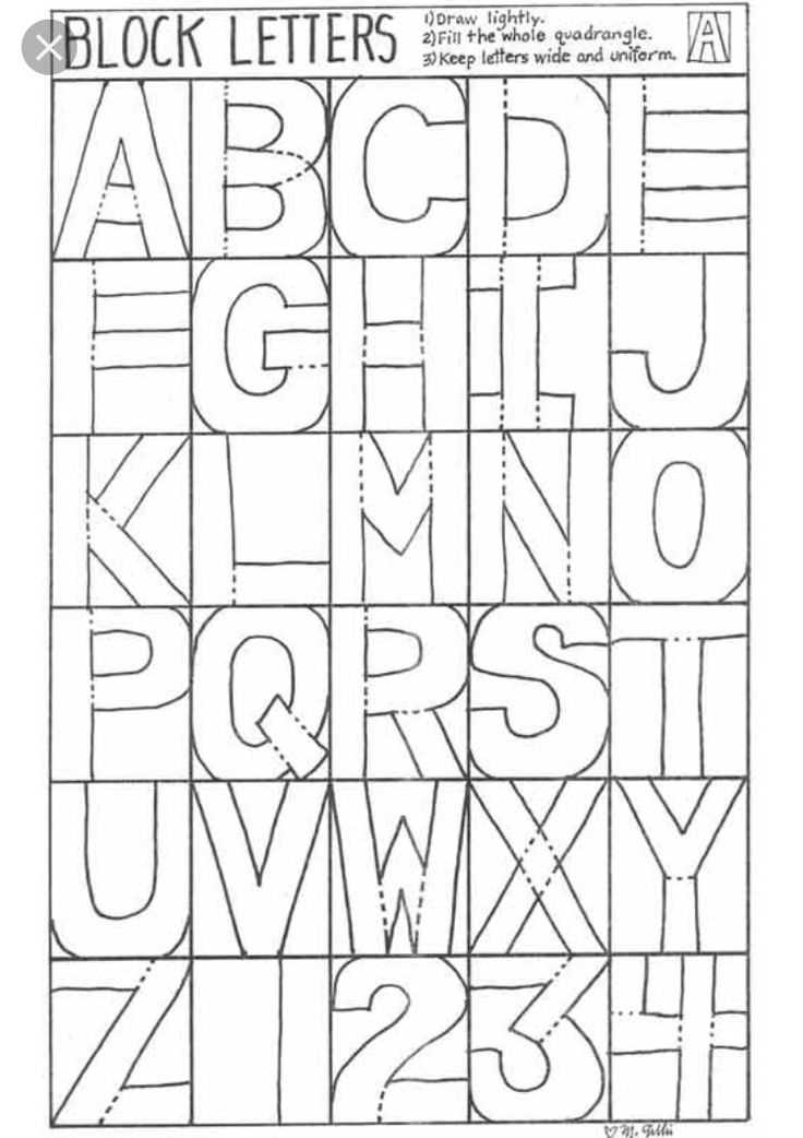 pattern block letter templates