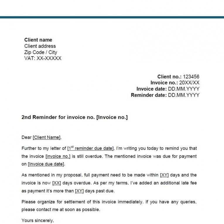 payment letter template free