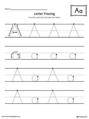 letter tracing templates preschool