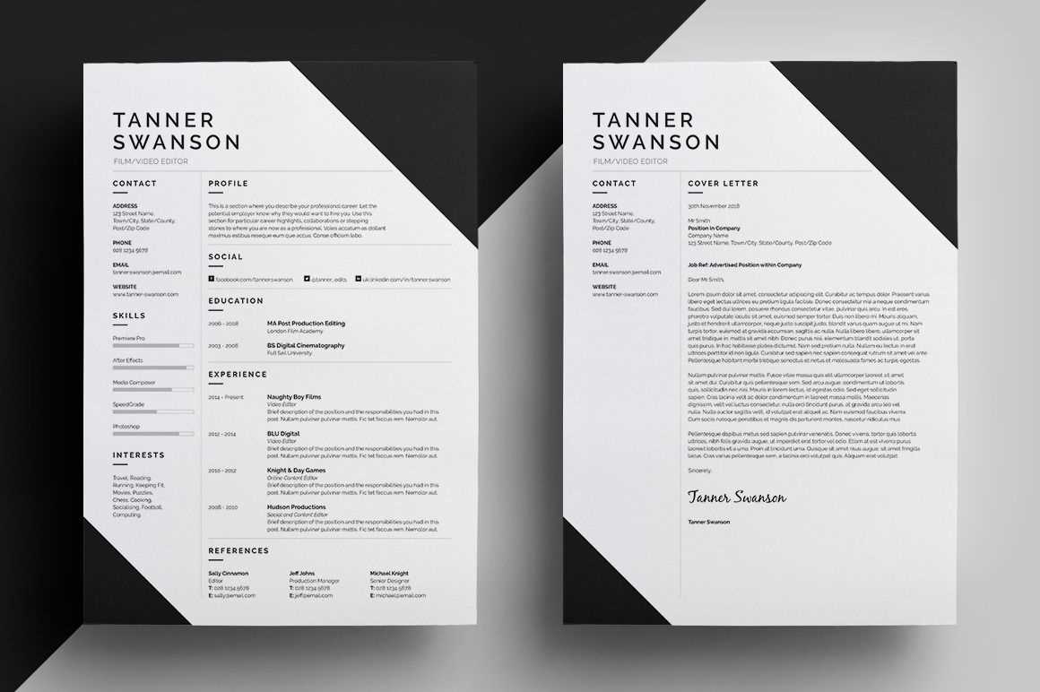 indesign cover letter template