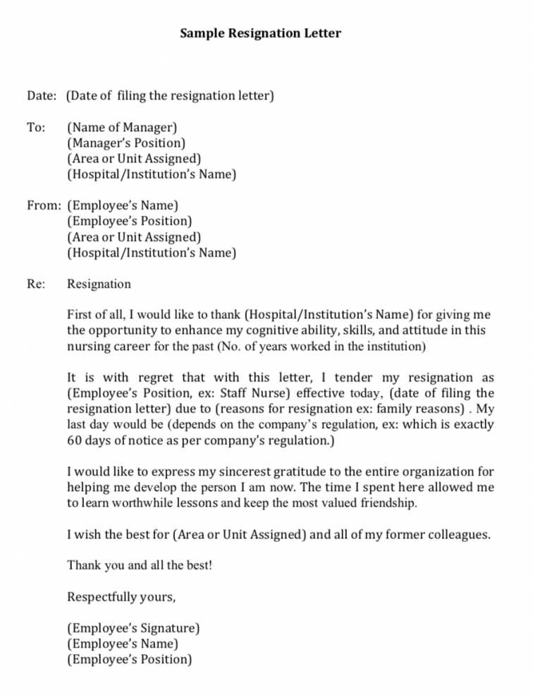 letter.of resignation template