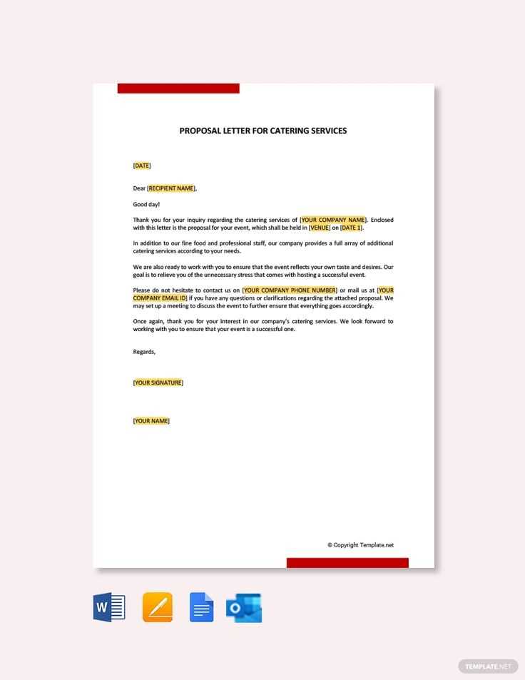 proposal letter template free